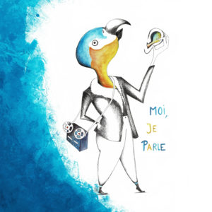 Illustration pour la création sonore "Moi, je parle" de Christine van Acker